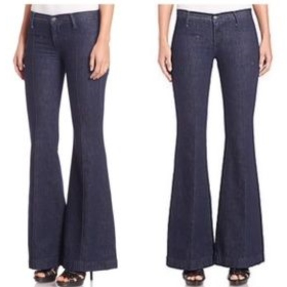 Polo Ralph Lauren Denim - Polo Ralph Lauren Dark Wash Flare Wide Leg Jeans